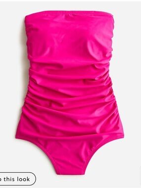 NWT J.Crew Long-Torso Ruched Bandeau One-Piece